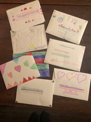 Lettres rédigées par les élèves et reçues à la maison Lemire